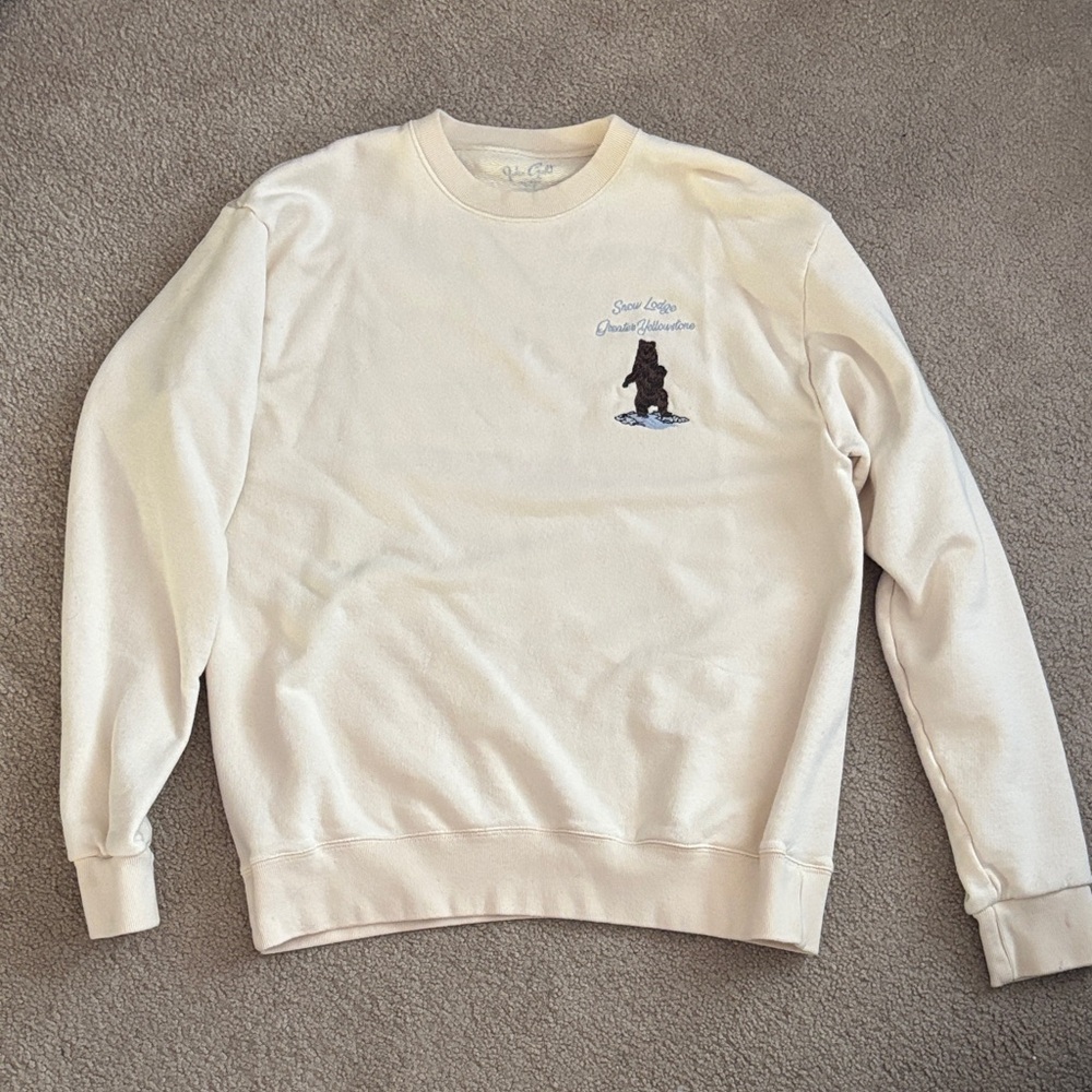 Cream oversized Crewneck